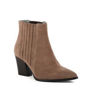 NIB SEYCHELLES FARE POINTED TOE BOOTIES IN BROWN SUEDE 10